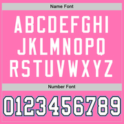 Custom Pink White-Light Blue Mesh Authentic Football Jersey