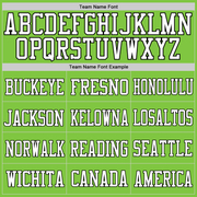 Custom Neon Green White-Black Mesh Authentic Football Jersey