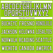 Custom Neon Green White-Black Mesh Authentic Football Jersey