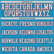 Custom Panther Blue White-Red Mesh Authentic Football Jersey