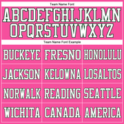 Custom Pink White-Green Mesh Authentic Football Jersey