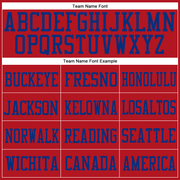 Custom Red Red-Royal Mesh Authentic Football Jersey