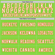 Custom Neon Green Orange-White Mesh Authentic Throwback Football Jersey