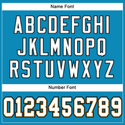 Custom Panther Blue White-Old Gold Mesh Authentic Football Jersey