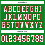 Custom Grass Green White-Red Mesh Authentic Football Jersey