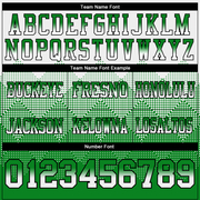 Custom White Grass Green-Black Mesh Authentic Gradient Square Shape Flag Football Jersey