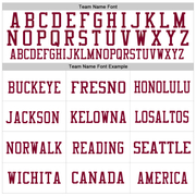 Custom White Maroon Mesh Authentic Throwback Football Jersey