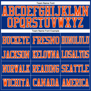 Custom Royal Orange-White Mesh Authentic Football Jersey