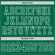 Custom Kelly Green White Mesh Authentic Football Jersey