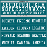 Custom Teal White Mesh Authentic Football Jersey