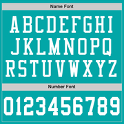 Custom Aqua White Mesh Authentic Football Jersey