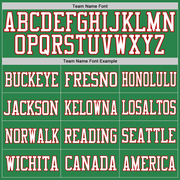 Custom Grass Green White-Red Mesh Authentic Football Jersey