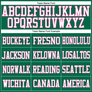 Custom Kelly Green White-Pink Mesh Authentic Football Jersey