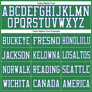 Custom Grass Green White-Royal Mesh Authentic Football Jersey