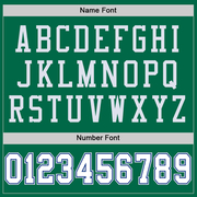 Custom Grass Green White-Royal Mesh Authentic Throwback Football Jersey