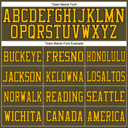 Custom Olive Gold-Black Mesh Authentic Salute To Service Football Jersey