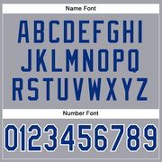 Custom Light Gray Royal-White Mesh Authentic Football Jersey