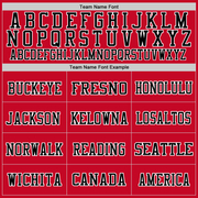 Custom Red Black-White Mesh Authentic Throwback Football Jersey