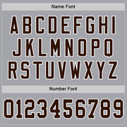 Custom Gray Brown-White Mesh Authentic Throwback Football Jersey