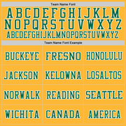 Custom Gold Kelly Green-White Mesh Authentic Throwback Football Jersey