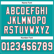 Custom Aqua White-Red Mesh Authentic Football Jersey