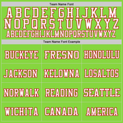 Custom Neon Green Red-White Mesh Authentic Throwback Football Jersey