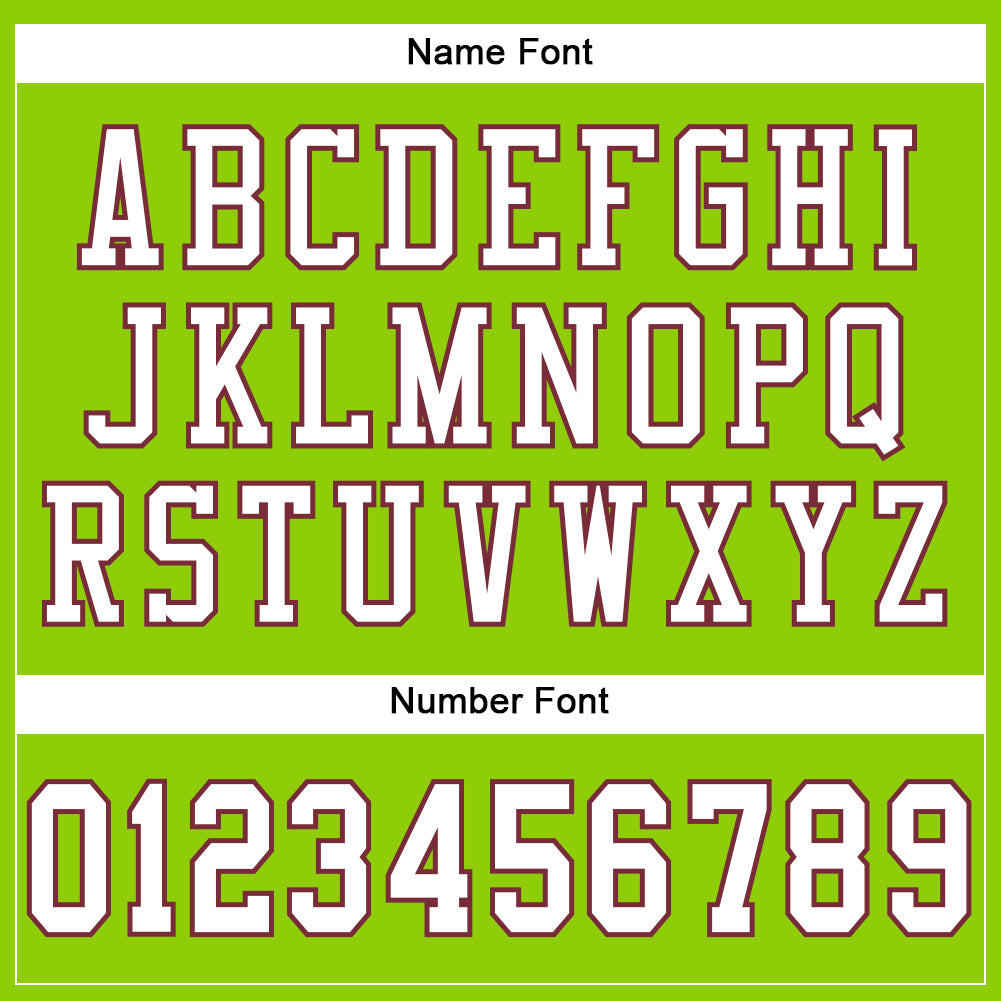 Custom Neon Green White-Burgundy Mesh Authentic Football Jersey