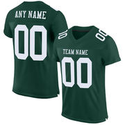 Custom Green White Mesh Authentic Football Jersey