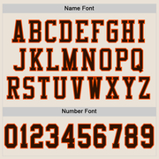 Custom Cream Brown-Orange Mesh Authentic Football Jersey