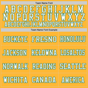 Custom Gold Kelly Green-White Mesh Authentic Football Jersey