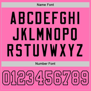 Custom Pink Pink-Black Mesh Authentic Football Jersey