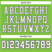 Custom Neon Green White-Purple Mesh Authentic Football Jersey