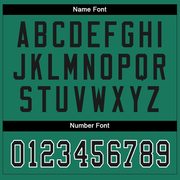 Custom Kelly Green Black-White Mesh Split Fashion Football Jersey
