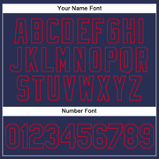 Custom White Navy-Red Authentic Split Fashion Basketball Jersey