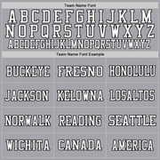 Custom Gray White-Black Mesh Authentic Throwback Football Jersey