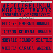 Custom Red Navy Mesh Authentic Throwback Football Jersey