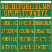 Custom Grass Green Bay Orange Mesh Authentic Football Jersey