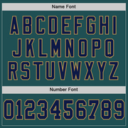 Custom Midnight Green Navy-Old Gold Mesh Authentic Throwback Football Jersey