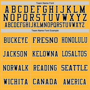 Custom Gold Black-White Mesh Authentic Throwback Football Jersey