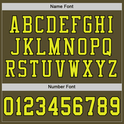 Custom Olive Neon Yellow-Black Mesh Authentic Salute To Service Football Jersey