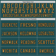 Custom Midnight Green Black-Old Gold Mesh Authentic Throwback Football Jersey