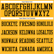 Custom Gold Gold-Black Mesh Authentic Football Jersey