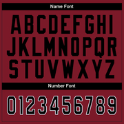 Custom Cardinal Black-White Mesh Split Fashion Football Jersey