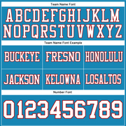 Custom Panther Blue White-Red Mesh Authentic Football Jersey