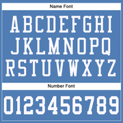 Custom Light Blue White Mesh Authentic Football Jersey