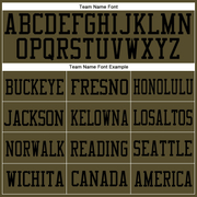 Custom Olive Black Mesh Authentic Salute To Service Football Jersey