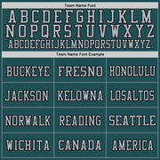 Custom Midnight Green Gray-Black Mesh Authentic Throwback Football Jersey