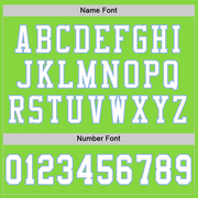 Custom Neon Green White-Light Blue Mesh Authentic Football Jersey