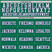 Custom Grass Green White-Purple Mesh Authentic Throwback Football Jersey