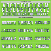 Custom Neon Green Navy-White Mesh Authentic Throwback Football Jersey